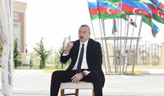 Prezident İlham Əliyev məcburi köçkünlər üçün salınmış “Qobu Park-3” yaşayış kompleksinin açılışında iştirak edib