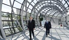 Prezident İlham Əliyev Bakının Neapol küçəsindəki yerüstü piyada keçidinin açılışında iştirak edib