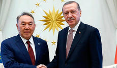 Ərdoğan Nazarbayevlə danışıqlar aparıb