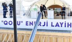 Prezident İlham Əliyev 385 meqavatlıq “Qobu” Elektrik Stansiyasının təməlini qoyub