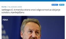 Dağlıq Qarabağda münaqişənin baş verməsinə görə bütün məsuliyyəti erməni tərəfi daşıyır