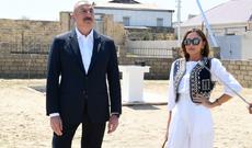 Prezident və xanımı Pirşağıda təməlqoyma mərasimində  iştirak edib