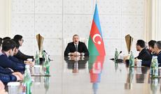 Prezident İlham Əliyev Güləş üzrə Avropa çempionatında iştirak edən Azərbaycan millisinin üzvlərini qəbul edib