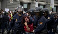 Madriddə polis nümayişçiləri dağıdıb