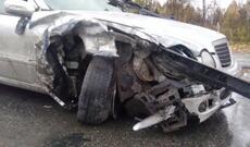 Bakıda avtomobil divara çırpılıb, xəsarət alan var