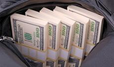 Hava limanında sərnişinin çantasından bir milyon dollar çıxıb