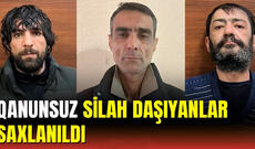 Xətai rayonunda saxlanılan şəxslərdən 3 qumbara, 3 ədəd “Kalaşnikov” avtomatı və 1 ədəd “Makarov” tapançası aşkar edilib