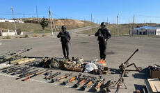 Xankəndi şəhəri ərazisindən silah və sursatlar aşkar olunaraq götürülüb