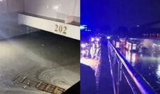 Bakıda maşın suda batdı, sürücü üzərək xilas oldu - Video