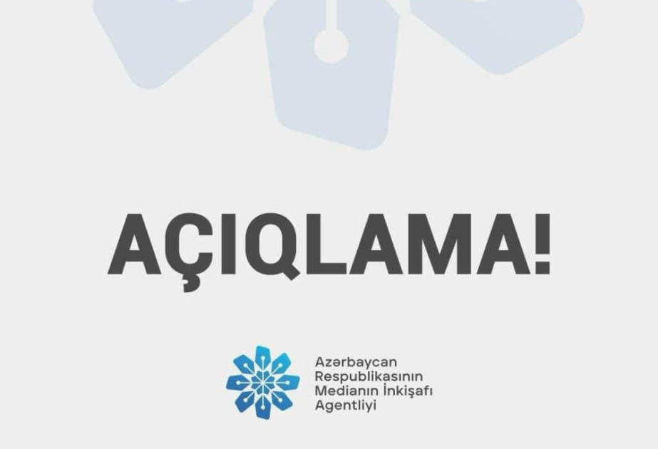 Medianın İnkişafı Agentliyi SOCAR-ın zavodunda yanğının olması barədə yayılan xəbərlərlə əlaqədar jurnalistlərə müraciət edib