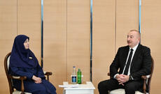 Azərbaycan Prezidenti İlham Əliyev İranın vitse-prezidenti ilə görüşüb