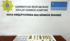 İstanbul-Bakı aviareysi ilə gələn Azərbaycan vətəndaşından 682 qram qızıl aşkarlanıb