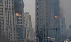 Bakıda çoxmərtəbəli binada yanğın oldu