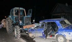 Tərtərdə traktor və minik avtomobilinin iştirakı ilə qəza baş verib