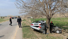 Ağstafada yol qəzası baş verdi - 20 yaşlı gənc öldü - FOTO