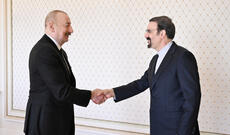 Azərbaycan Prezidenti İlham Əliyev İran Prezidentinin siyasi məsələlər üzrə müşavirini qəbul edib