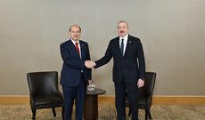 Prezident İlham Əliyevin Antalyada Şimali Kiprin Prezidenti Ersin Tatarla görüşü olub