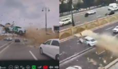 Bakıda dəhşətli qəza: maşın havada uçdu - Anbaan video