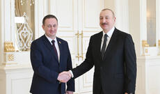 Azərbaycan Prezidenti İlham Əliyev Belarusun Baş nazirini qəbul edib