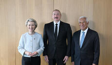 Prezident İlham Əliyevin Tiranada Avropa İttifaqı Şurasının Prezidenti və Avropa Komissiyasının Prezidenti ilə görüşü olub