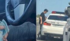 Yol polisini təhdid edən sürücü həbs olundu