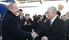 İlham Əliyev Qazaxıstana getdi, belə qarşılandı - Video