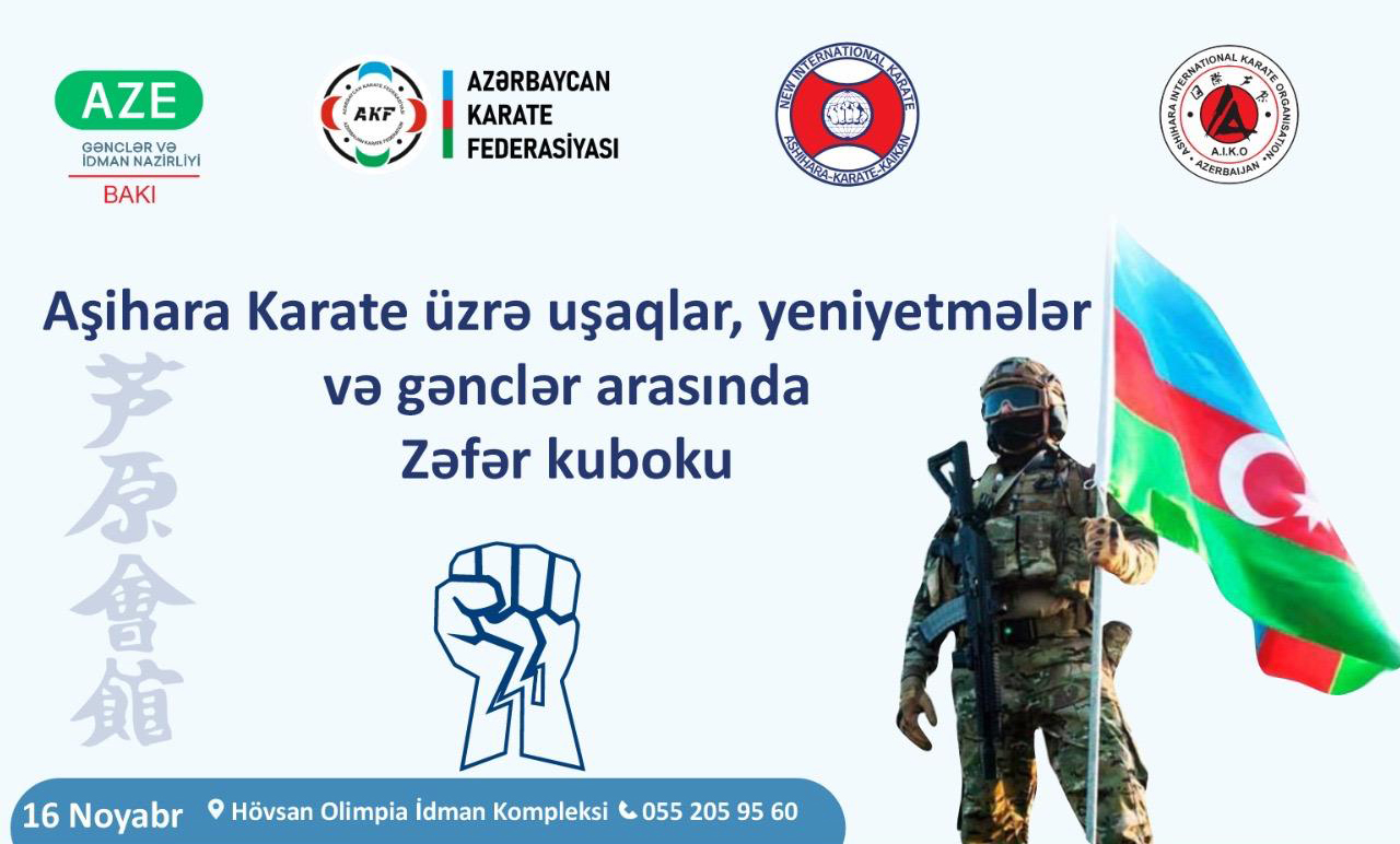 Aşihara Karate üzrə uşaqlar, yeniyetmələr və gənclər arasında “Zəfər Kuboku” turniri keçirilib