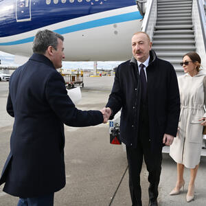 Prezident İlham Əliyev Almaniya Federativ Respublikasına səfərə gəlib