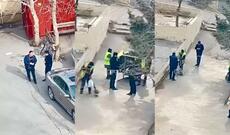 Bakıda tumu çırtlayıb yerə tökdülər, yaşlı qadınlara süpürtdülər - VİDEO
