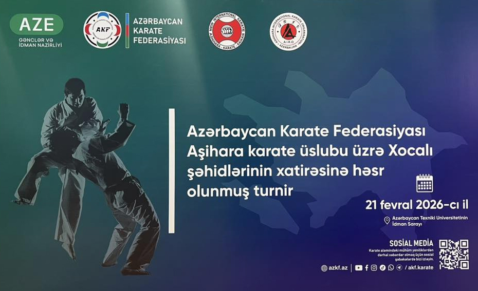 Xocalı şəhidlərinin əziz xatirəsinə həsr olunmuş Aşihara karate üslubu üzrə turnir təşkil olunub