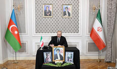 Prezident İlham Əliyev İranın ölkəmizdəki səfirliyində olub, başsağlığı verib