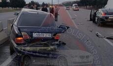 “Mersedes” daş hasara çırpıldı, 21 yaşlı gənc öldü - Foto