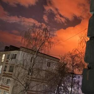 Kütləvi dron hücumundan sonra Kstovo neft emalı zavodunun sənaye zonasında yanğın baş verib