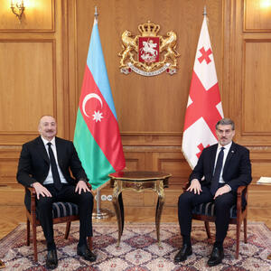 Azərbaycan Prezidenti İlham Əliyevin Gürcüstanın Prezidenti Mixeil Kavelaşvili ilə təkbətək görüşü olub