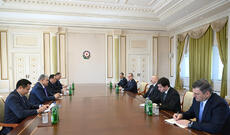 Azərbaycan Prezidenti İlham Əliyev Qazaxıstanın xarici işlər və nəqliyyat nazirlərini qəbul edib