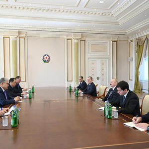 Azərbaycan Prezidenti İlham Əliyev Qazaxıstanın xarici işlər və nəqliyyat nazirlərini qəbul edib