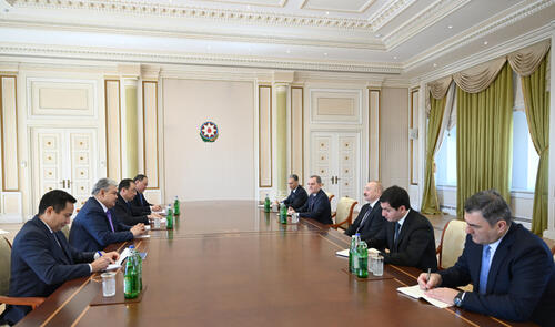 Azərbaycan Prezidenti İlham Əliyev Qazaxıstanın xarici işlər və nəqliyyat nazirlərini qəbul edib