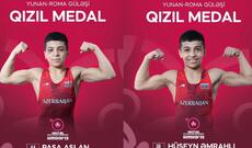 Azərbaycanın iki güləşçisi Avropa çempionatında qızıl medal qazandı