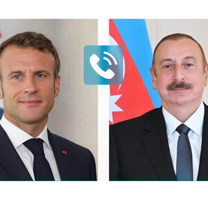 Prezident İlham Əliyevlə Fransa Prezidenti arasında telefon danışığı olub