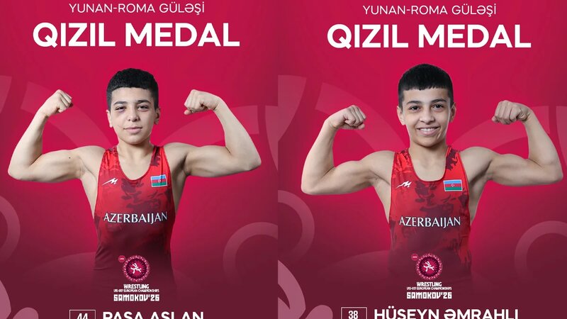 Azərbaycanın iki güləşçisi Avropa çempionatında qızıl medal qazandı