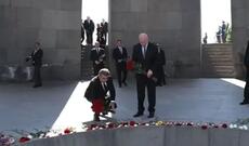 Gürcü nazir qondarma erməni soyqırımı abidəsini ziyarət etdi - FOTO