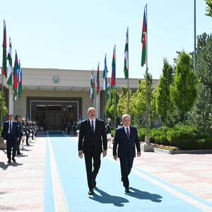Daşkənddə Prezident İlham Əliyevin rəsmi qarşılanma mərasimi olub