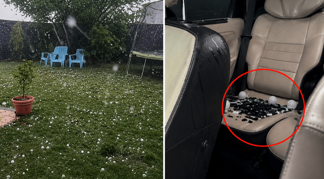 Fransa fırtınaya məruz qaldı, tennis topu boyda dolu yağdı