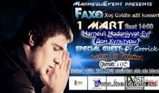 Faxonun konserti keçiriləcək
