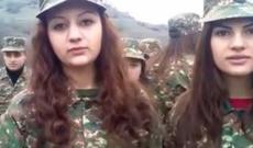 Ermənilər qızlarını cəbhəyə göndərirlər - FOTO