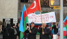Azərbaycanlılar BMT-nin binası qarşısında etiraz aksiyası keçiriblər