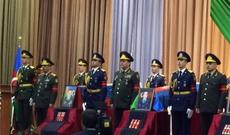 Nazir Zakir Həsənov  şəhid pilotlar və polkovnik-leytenant Murad Mirzəyevlə vida mərasimində iştirak edir - FOTO