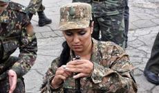 170 erməni qızı cəbhəyə vuruşmağa gedir