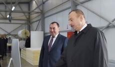 Prezident Ağstafada mebel fabrikinin açılışında iştirak edib