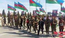 Aprel qələbələrinin ildönümünə həsr olunmuş Zəfər yürüşü keçirilib - HORADİZDƏ - FOTO